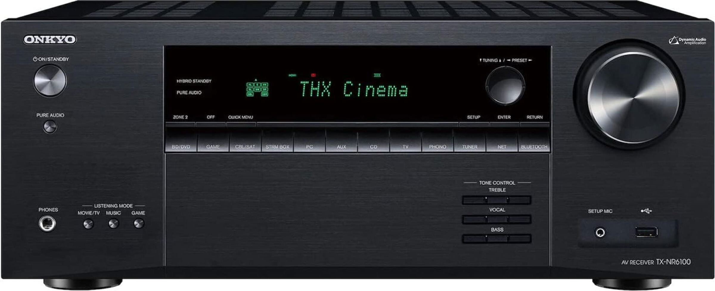 ONKYO TX-NR6100, 210 W, 7.2 Kanäle, Surround, 240 W, 0,08%, 200 mV