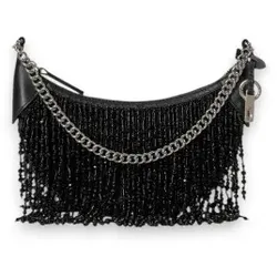 Polo Ralph Lauren für Damen. 428P16934001 Mini Polo ID Tasche mit Perlen und Kette schwarz (OSFA), Lässig, Party, Baumwolle