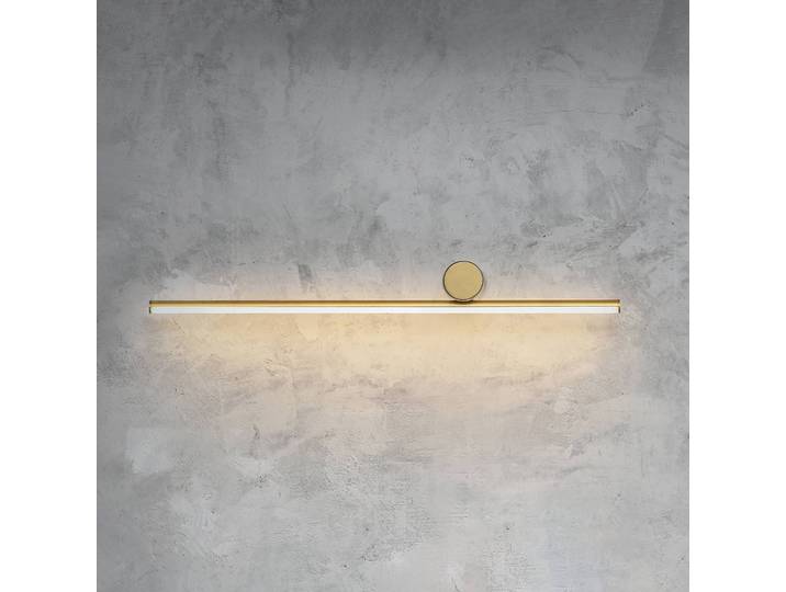 LED-wandlamp Coordinates, dimbaar, messing / goud, Hal, Aluminium, Design, LED wandlamp