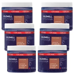 1200ml Goldwell StyleSign Texture Lagoom Jam Styling Gel Set (6 x 200ml)
