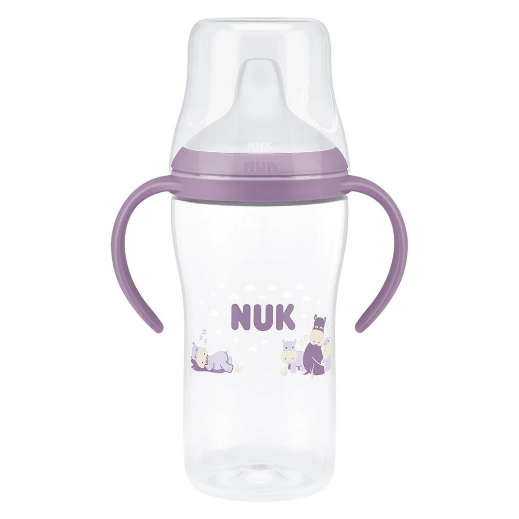 NUK Perfekte Übungsflasche mit Temperaturkontrolle für Hippo (260 ml) (66301110)