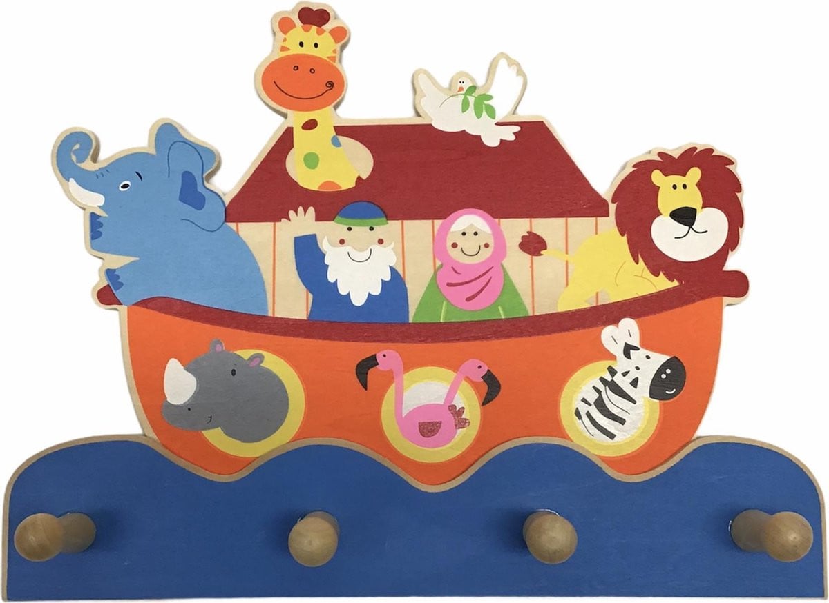 Simply for Kids Houten Ark van Noach Kapstok voor kinderen