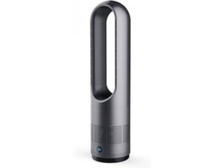 Ventilateur 18 pouces 1 400 W mode chauffage et climatisation refroidissement rapide écran LED minuterie portable gris