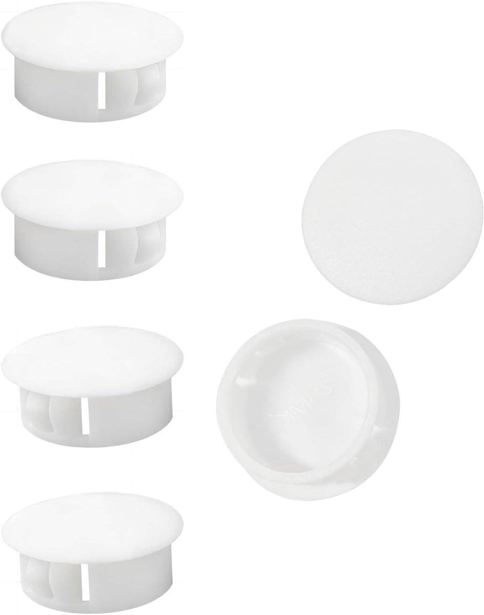 Gatpluggen Set Wit - 10 Stuks Plastic Stekkers voor Meubels Afwerken - 30mm