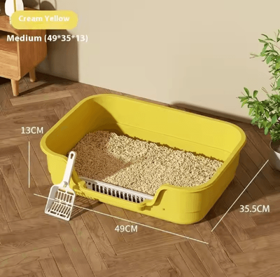 Inspire Picks FreshNest Semi Enclosed Cat Litter Box Large Capacity Odor Resistant Pet Toilet a6