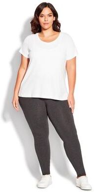 Plus Size Women's High Rise Legging by Avenue in Charcoal (Size 18/20)