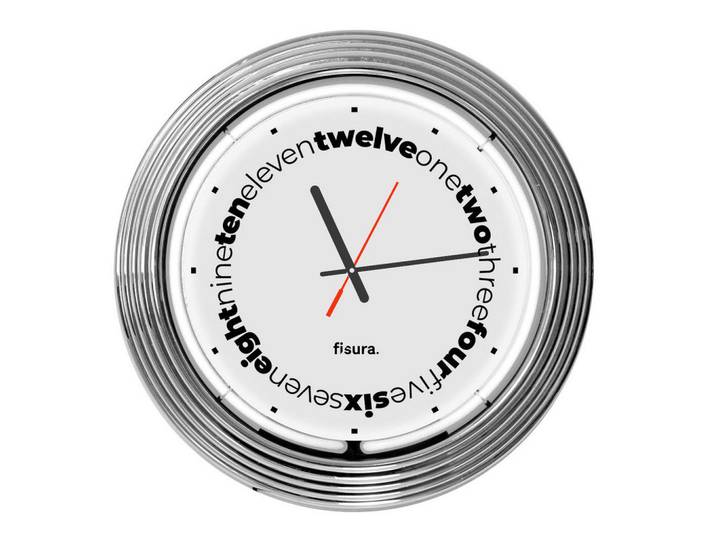 Uhr, Rot, Schwarz, Weiß, Metall, Kunststoff, Glas, 42x9x43 cm, Dekoration, Uhren