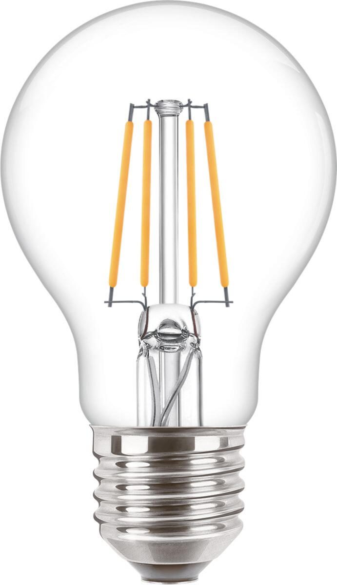 Philips CorePro - Glühbirne mit LED-Filament - Form: A60 - klar Finish - E27 - 4.3 W - Warmweiß - 2700 K 34716800