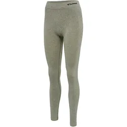 hummel hmlCI Seamless Mid Waist Tights Damen vetiver melange XS