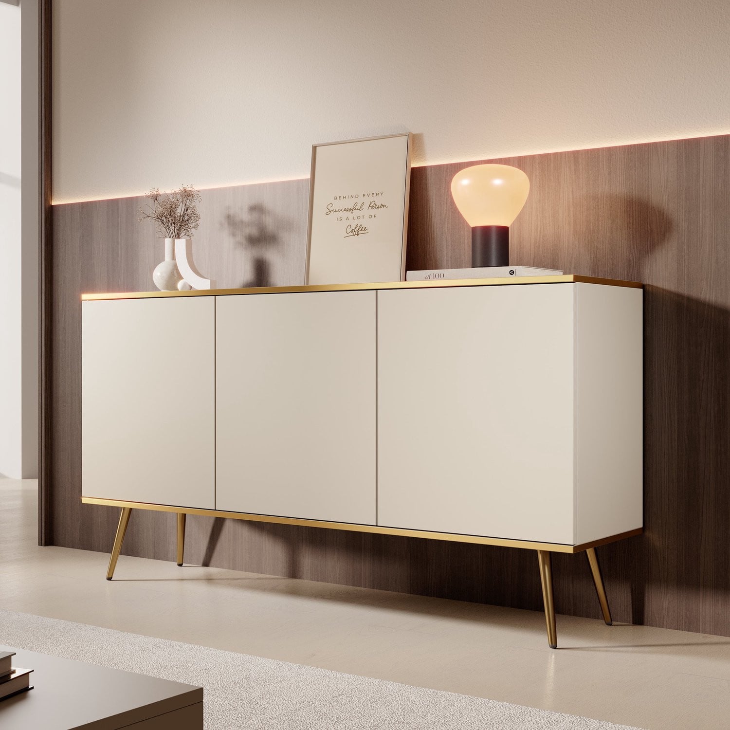 Meubella Dressoir Orleans Beige 160 cm