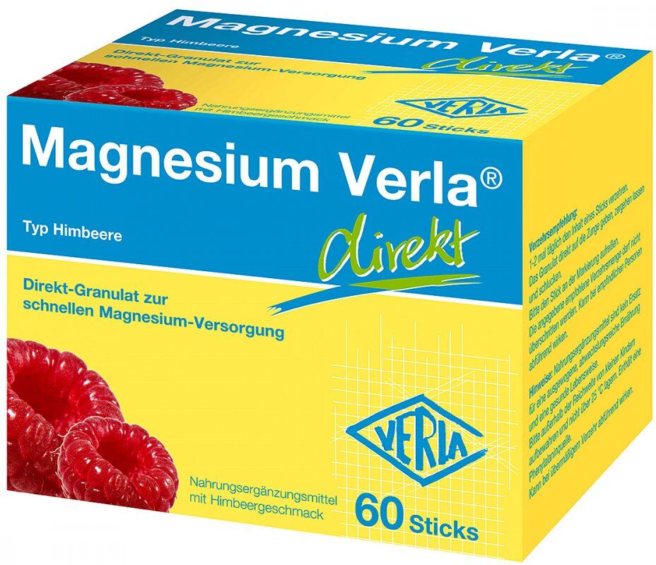 Magnesium Verla direkt Granulat Himbeere
