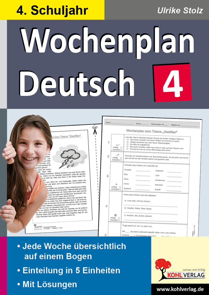 KOHL Verlag Wochenplan Deutsch / Klasse 4