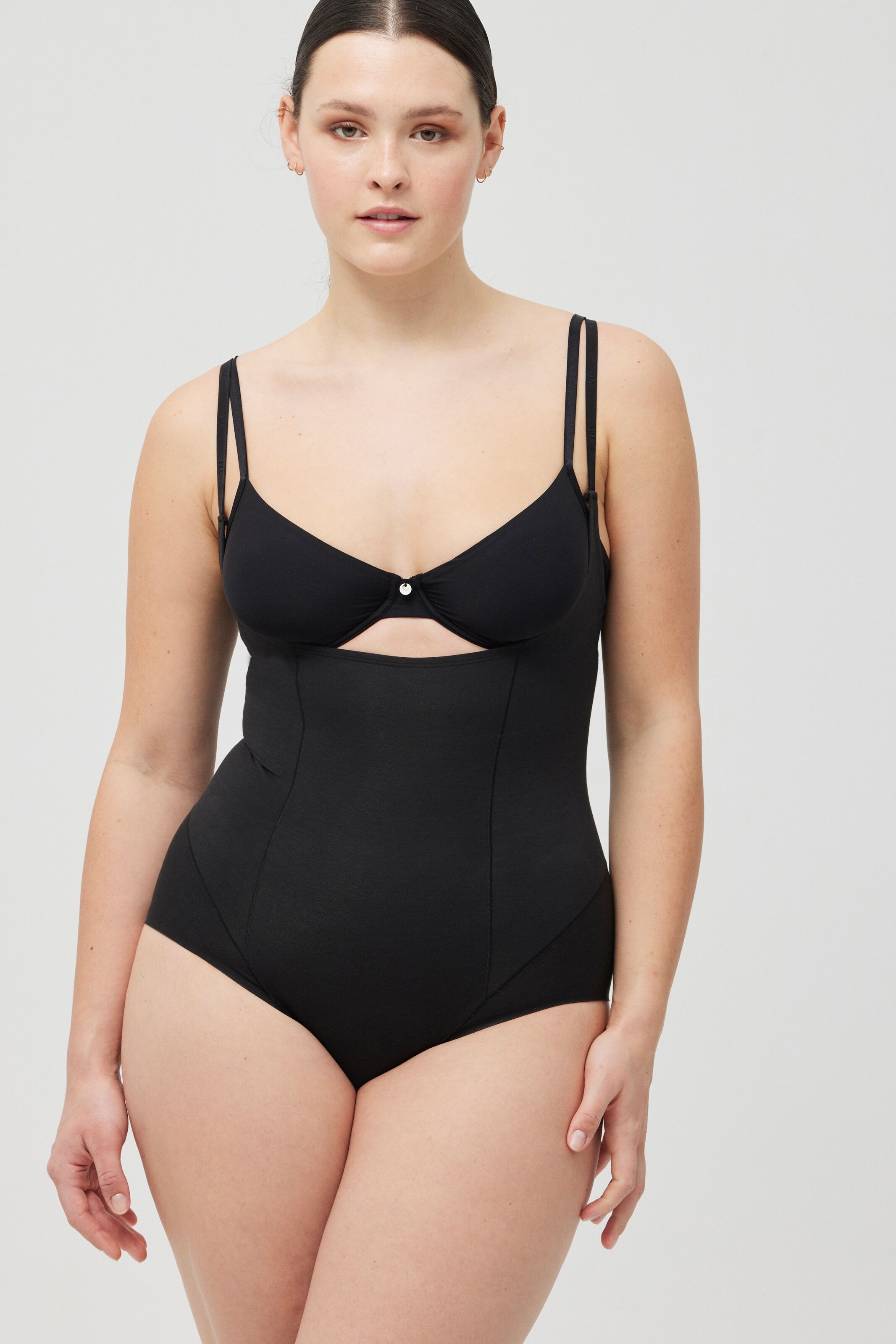 Shaping-Body YSABEL MORA, Damen, Gr. XL, N-Gr, schwarz, Single Jersey, Obermaterial: 86% Baumwolle, 14% Elasthan, eng, Bodys Shaping-Body, mittlerer Form-Effekt, atmungsaktiv, Baumwollmix, elastisch schwarz XL, N-Gr
