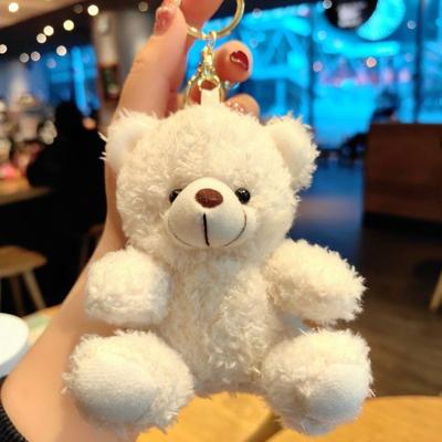 Quick Pick Pro Charming Curly Bear Plush Keychain Bag Charm Toy a
