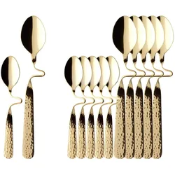 Villeroy & Boch NewWave Caffè Spoon Kaffee- & Espresso-Löffel vergoldet, Besteck, Gold