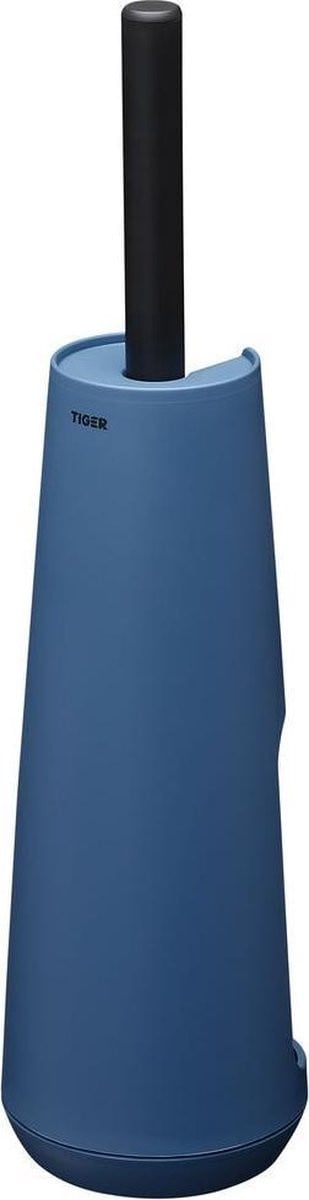 Tiger Tess WC borstel met houder - Vrijstaand - Blauw / Zwart - Met flexibele Swoop® borstel