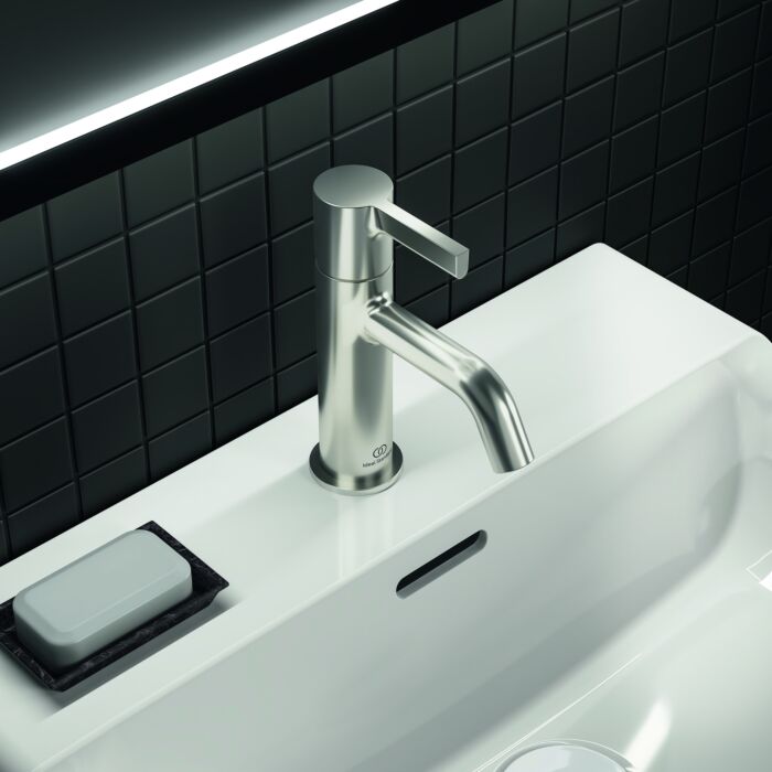 Ideal Standard Waschtischarmatur BC776GN ohne Ablaufgarnitur, Ausladung 110mm, Silver Storm