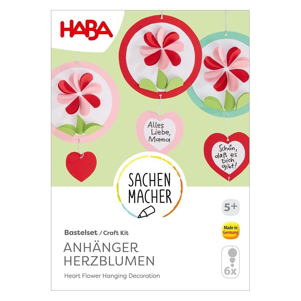 Haba Bastelset - Anhänger Herzblumen (2012681)