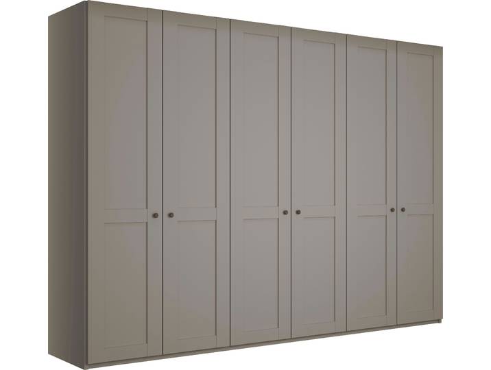 Kleiderschrank WIEMANN Göteborg, Kleiderschrank, Schrank, Wäscheschrank , grau (taupe), B:295,2cm H:216cm T:58cm, Holzwerkstoff, Schränke, Kleiderschrank, inkl. Türendämpfung, langlebige Qualität, viel Stauraum
