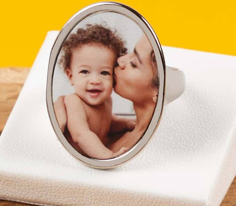 Ocadeau Bague ovale personnalisée