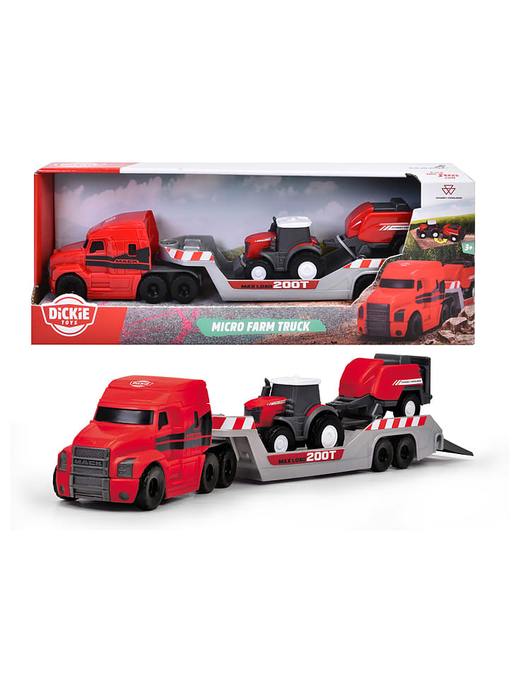Dickie Spielfahrzeug "Massey Ferguson Micro Farm Truck" in Rot - ab 3 Jahren - onesize