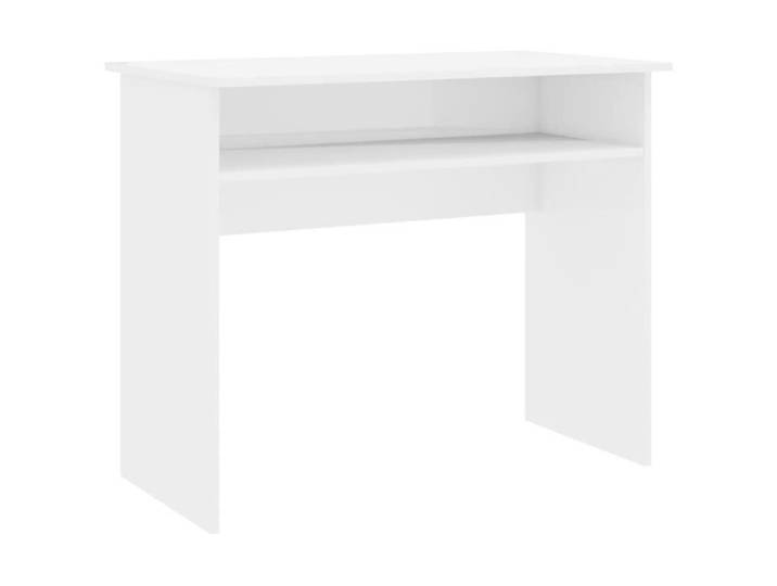 Bureau Mode Blanc Brillant 90x50x74 cm Aggloméré - MEN