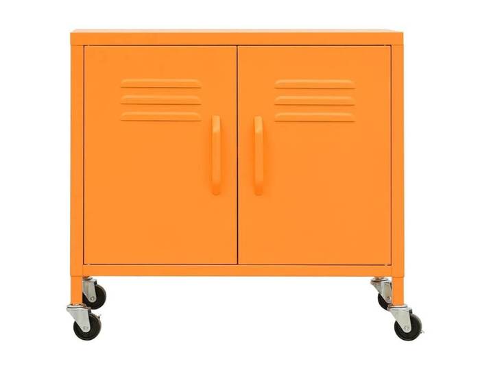 Orange Armoire de rangement JILL'S Buffet/Armoire latérale Orange 60x35x56 cm Acier LV2272