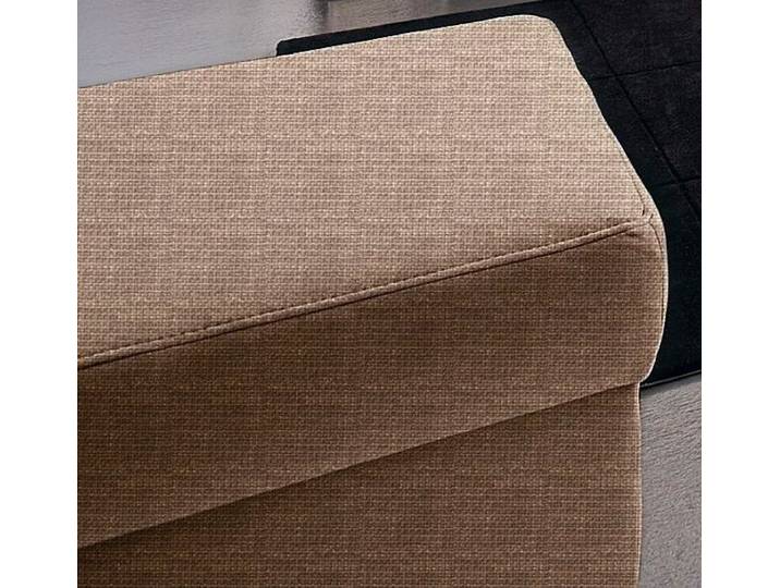 Hocker, Microfaser & Kunstleder, Braun-Beige, 59×40 cm, Modern, Domo-Collection
