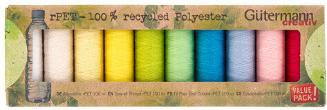 Gütermann Allesnäher-Set rPET "Frühling", recycelt, 10x 100 m