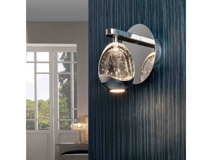 Schuller Valencia Wandleuchte Rocio, chrom / silber, für Wohn- / Esszimmer, Metall