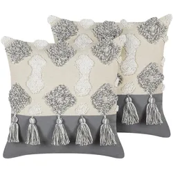 DEKOKISSEN 2er-Set Beige 45/45 cm Alocasia