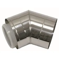 Vaillant Bogen 45 Grad DN225/160 Edelstahl für Fassaden-Abgassystem DN160