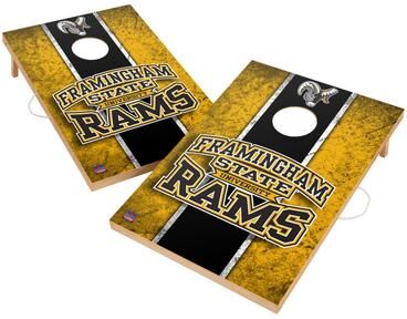 Skip's Garage Vintage Framingham State Rams Regulation 2x4 Cornhole Set