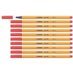 Stabilo 10er-Pack Fineliner »point 88« rot