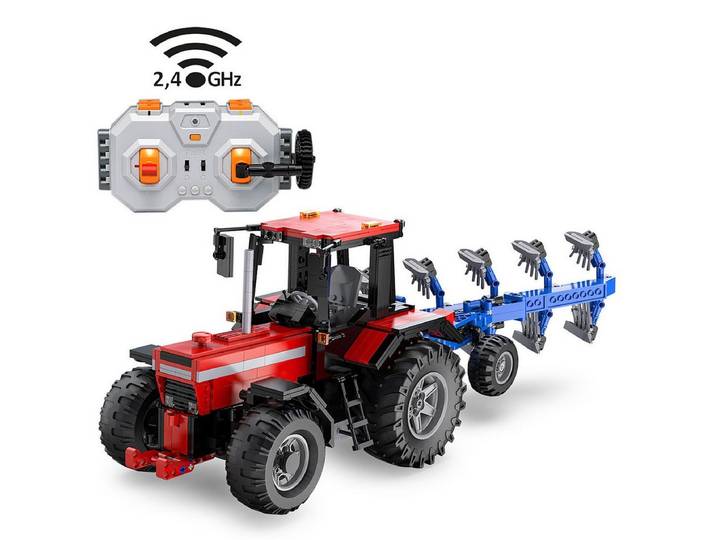 Jamara RC-Auto CaDA Traktor mit Pflug 1:17 2,4GHz Bricks (1675-tlg)