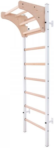 BenchK 200 White + Wooden Pull Up Bar