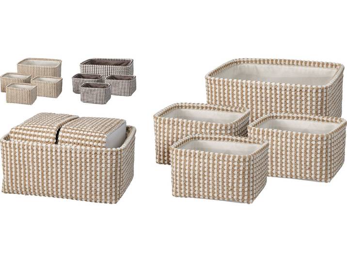 Aufbewahrungsbox NADIA beige 21x27x12cm