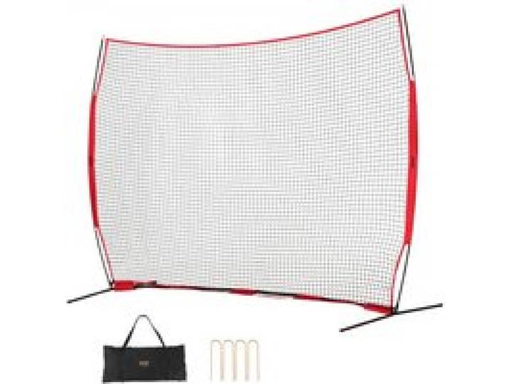 VEVOR Barrikaden-Backstop-Netz, 393 x 140 x 275 cm Ballsport-Absperrnetz, Tragbare Übungsausrüstung mit Tragetasche, Schutzschirm für Baseball-, Softball-, Lacrosse-, Fußball- und Hockeytraining