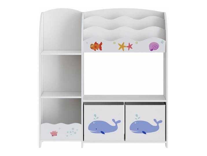 [en.casa] Kinderregal Lysekil, Lila, Wasser/Strand/Meer, 93x100x30 cm, Babymöbel & Kindermöbel, Babyzimmer, Babyregale & Kinderregale