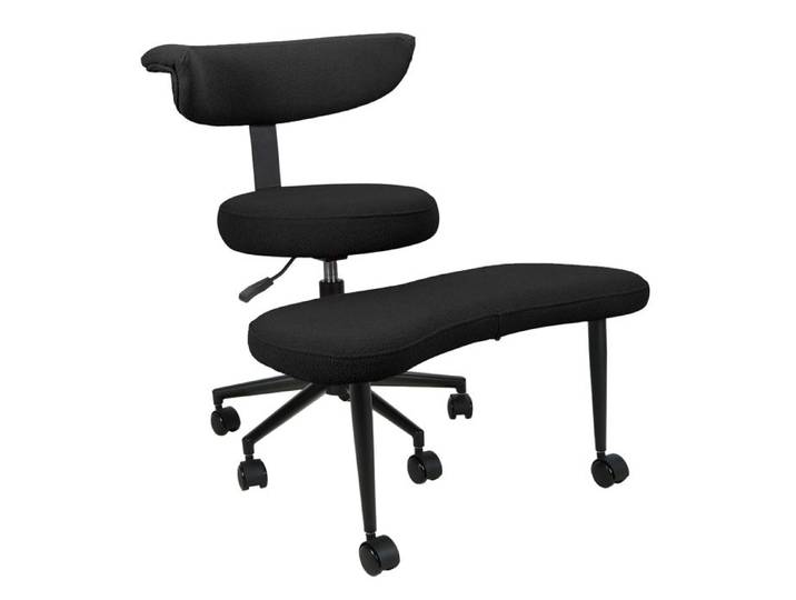 Chaise genoux croisée pour la maison le bureau - Hauteur Réglable - Soutien Lombaire Repose-pieds Pivotant pour Travail Yoga