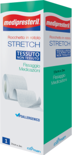 CORMAN SpA Medipresteril Benda in Cotone Traspirante 8x450cm - Fasce di Cotone per Bendaggi
