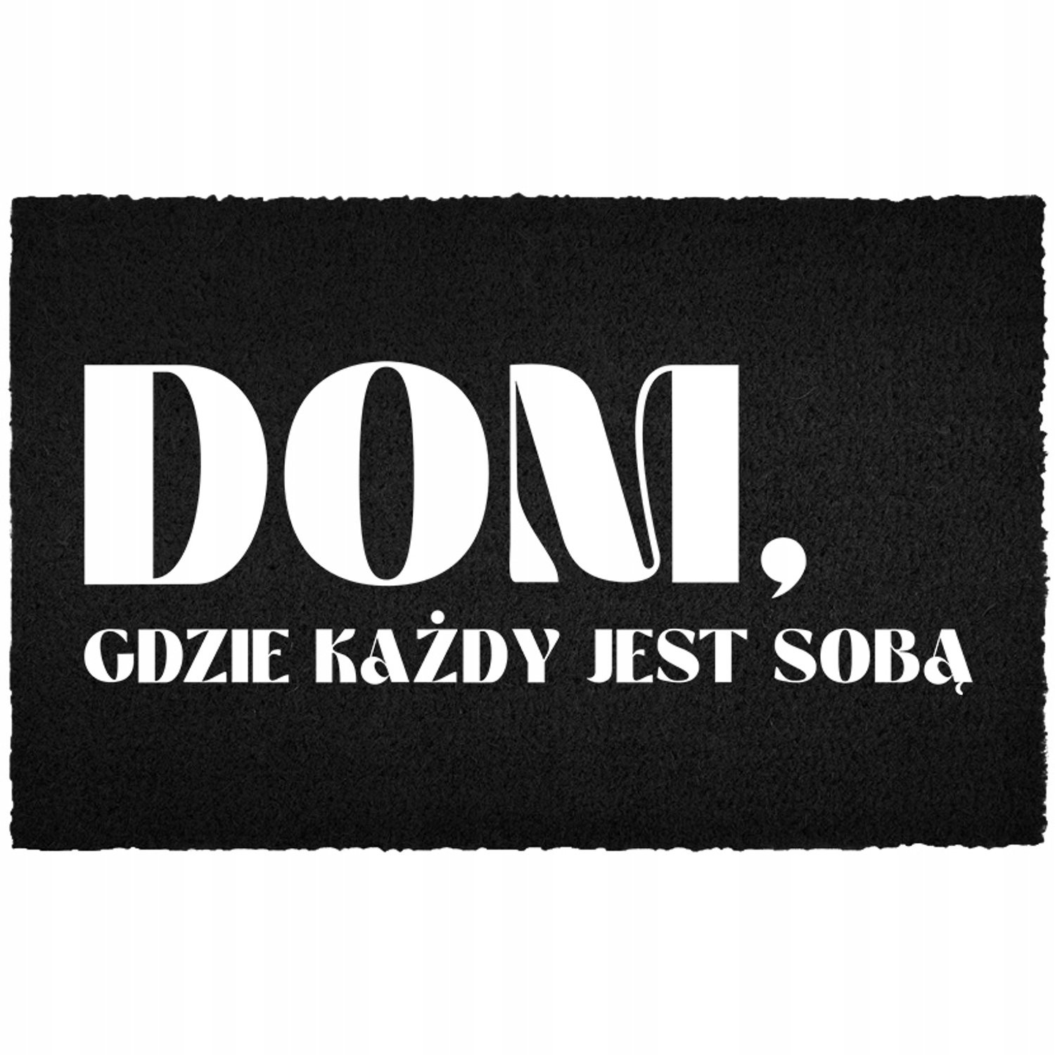 Deurmat Kokos Zwart 40 x 60 cm - TabPrint - Humor: Iedereen is Zichzelf
