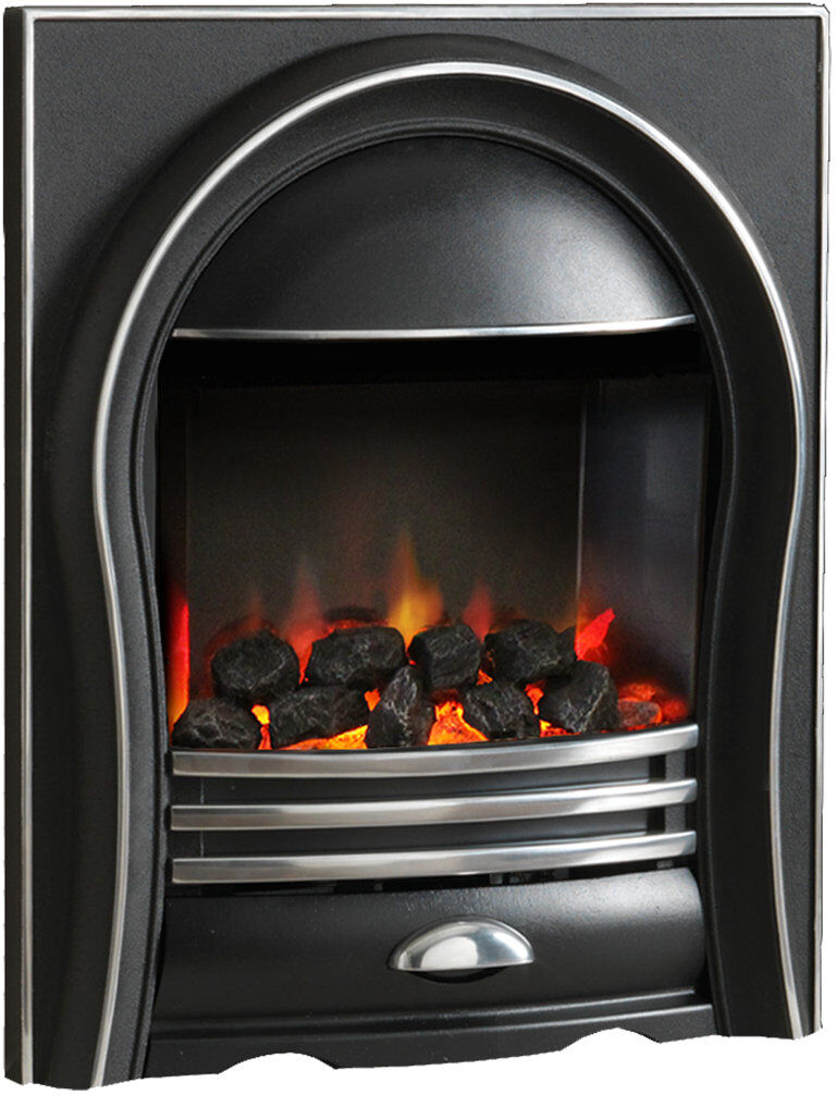 Rosa Belfry Heating 44 cm W Black Electric Fireplace Insert Black 58.5cm H X 44cm W X 14.5cm D