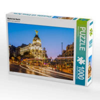 CALVENDO Puzzle Madrid bei Nacht 1000 Teile Lege-Größe 640 x 480 cm Foto-Puzzle Bild von Matteo Colombo