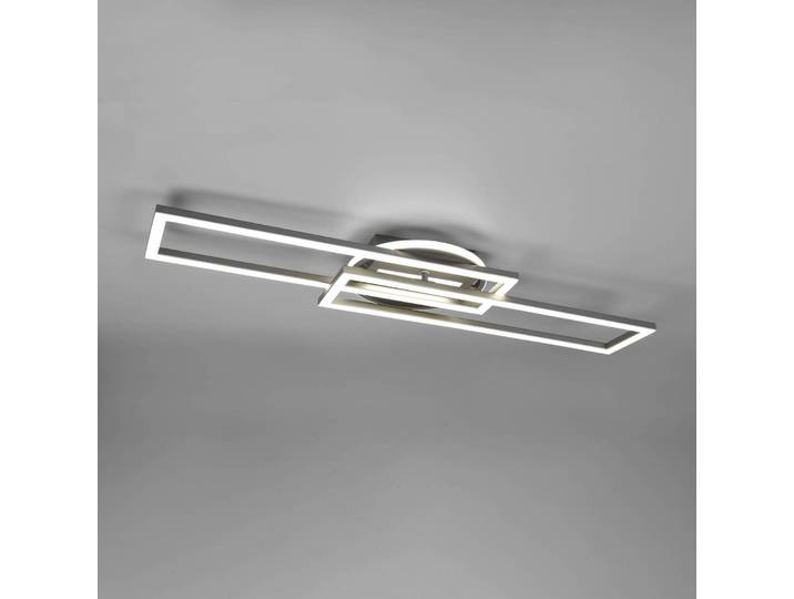 Reality Leuchten LED Deckenleuchte Twister, dimmbar, alu / grau / zink, für Wohn- / Esszimmer, Metall, Modern, Deckenlampe