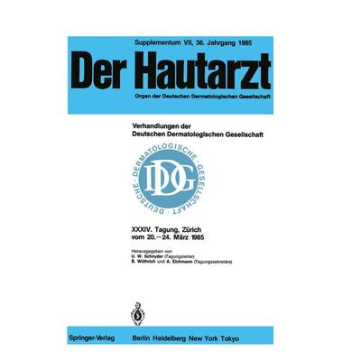 Verhandlungen der Deutschen Dermatologischen Gesellschaft, Taschenbuch von , Springer Berlin, 978-3-540-15844-8