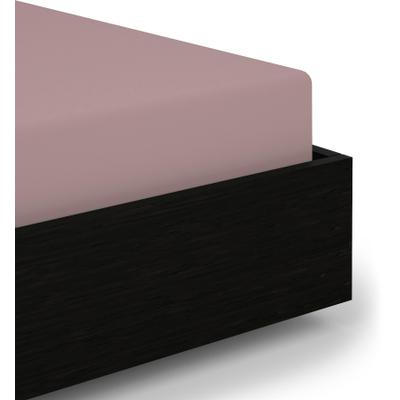 Spannbettlaken HECKETT & LANE "Elementi", rosa (rose, tan), B:90cm L:200cm, Mako-Satin, Obermaterial: 100% Baumwolle, Bettlaken, Spannbettlaken, Laken aus 100% Baumwolle, hochwertiges Mako-Satin, Betttuch ab 90x200