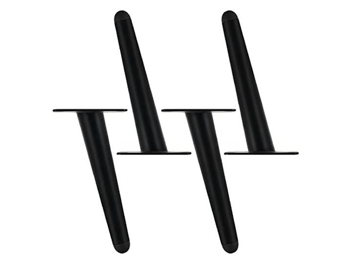 XDgfjrCGKJ 4 Stück Goldfarbene, schräge T-Tischbeine for Selbermachen(Black,25cm/9.8in)