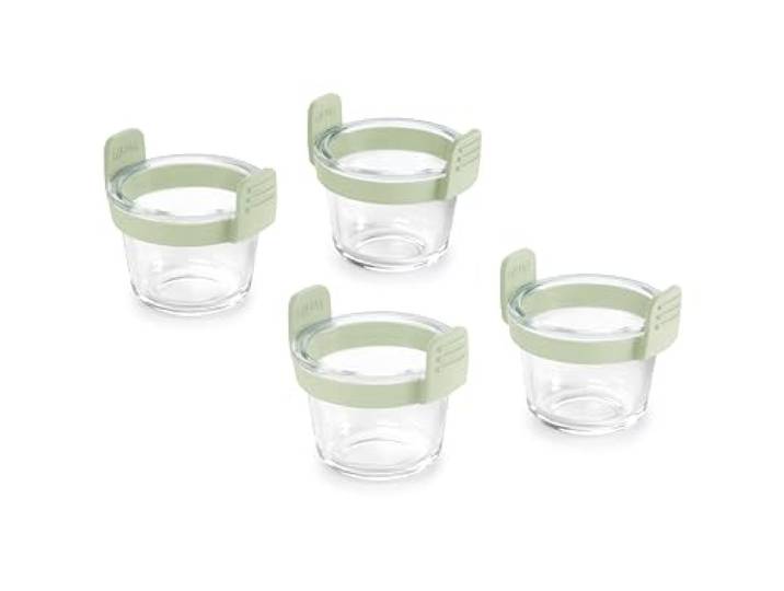 Lékué Mini-tasses en verre transparent pour friteuse à air (lot de 4)