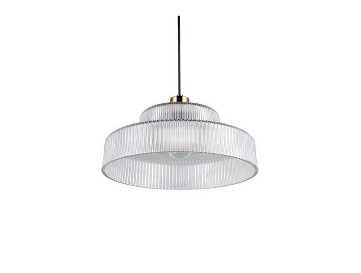 Suspension vintage en verre strié Abella